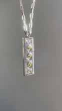 Hand Engraved Peridot Pendant