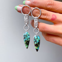 Hubei Turquoise Byzantine Weave Earrings