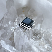 Black Onyx Ring | Diamond | Size 5.5