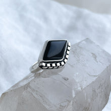 Black Onyx Ring | Diamond | Size 5.5