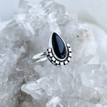 Black Onyx Ring | Teardrop | Size 7