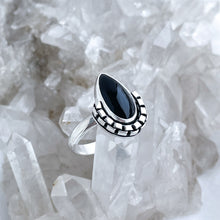Black Onyx Ring | Teardrop | Size 7