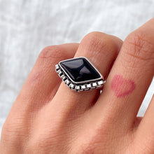 Black Onyx Ring | Diamond | Size 5.5