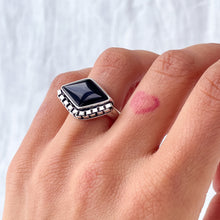 Black Onyx Ring | Diamond | Size 5.5