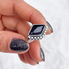Black Onyx Ring | Diamond | Size 5.5