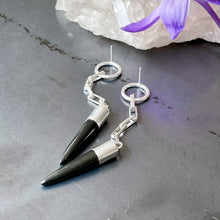 Black Jade Dagger Earrings