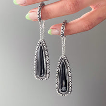 Black Onyx Box Chain Ear Weights