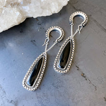 Black Onyx Box Chain Ear Weights