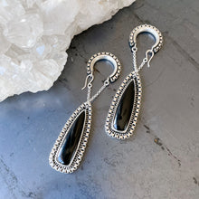Black Onyx Box Chain Ear Weights