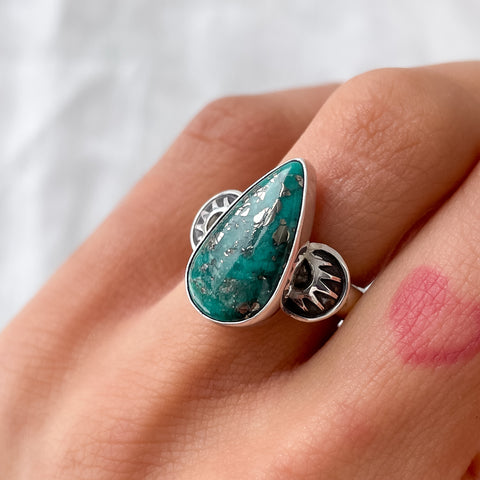 Morenci 2 Turquoise Ring | Size 6.5