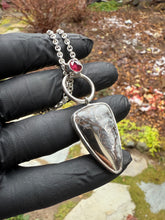 Mohawkite & Rhodolite Garnet Necklace