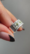 Hand Engraved Peridot Ring size 7